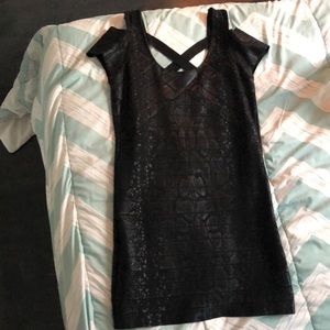 Bodycon Black snake skin dress